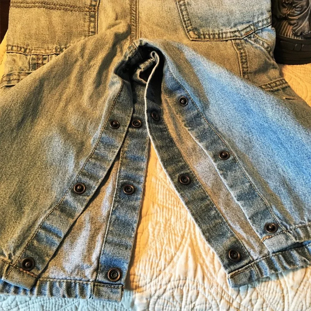 OSHKOSH Felt Logo Denim Overalls | 18M